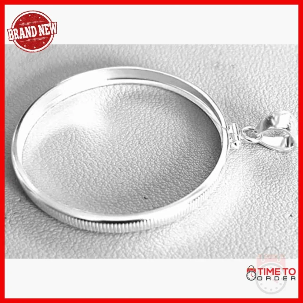 Sterling Silver Coin Bezel Pendant Frame for US Dollar Coins